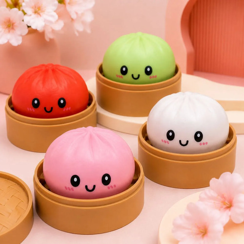 Dumpling Squishy Viral Tik Tok Bolinho Baozi Surpresa Paozin
