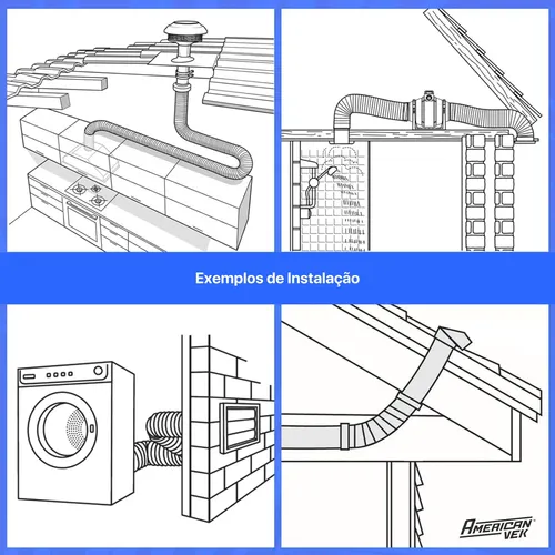 Duto 10 Mts Aluminizado Flexível 100mm Exaustor Coifa + Fita