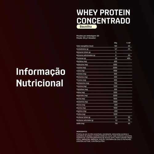 Dux Nutrition Whey Protein Concentrado Pote 900 g Sabor Baunilha