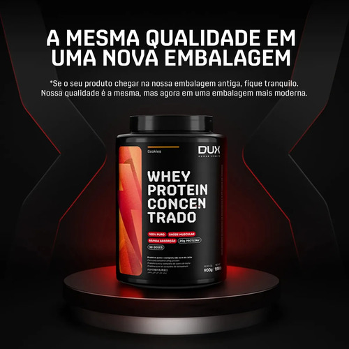 Dux Nutrition Whey Protein Concentrado Pote 900 g Sabor Baunilha