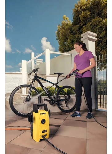 Econ Lavadora De Alta Pressão 1200w 1500 Psi Tramontina Cor amarelo