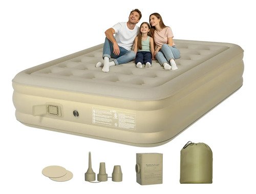 Ecozendsy colchao inflavel casal queen size com bomba eletri