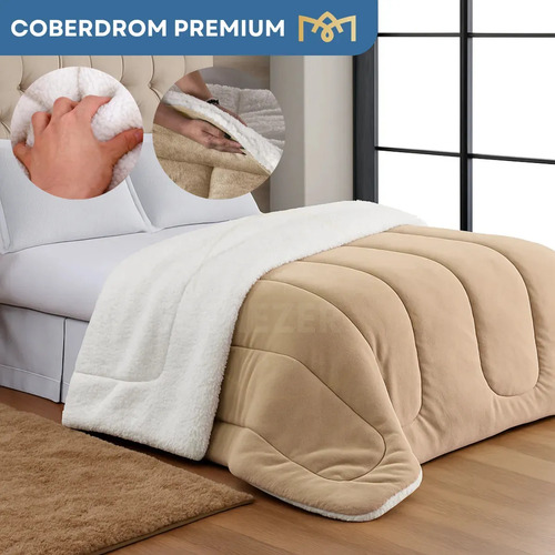 Edredom cobertor coberdrom sherpa casal queen grosso macio c 1