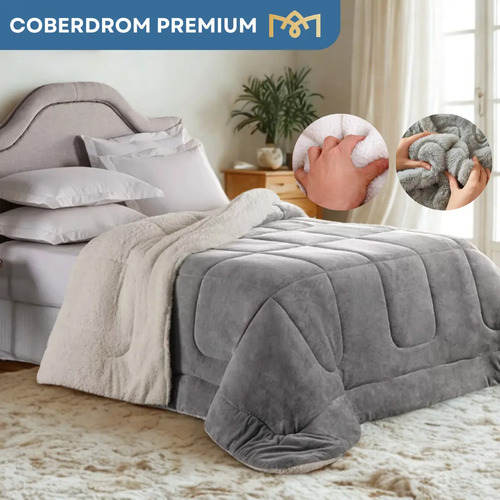 Edredom sherpa casal queen aconchegante ebenezer shop dupla