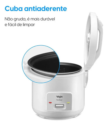Elgin Puro Rizzo I Panela Elétrica 5 Xícaras 400w Branca Branco 60hz