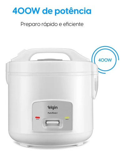 Elgin Puro Rizzo I Panela Elétrica 5 Xícaras 400w Branca Branco 60hz