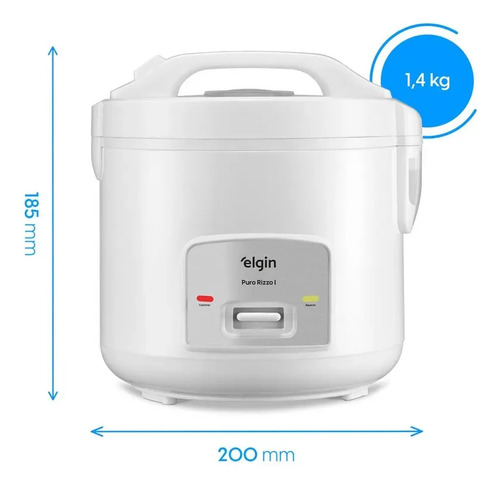 Elgin Puro Rizzo I Panela Elétrica 5 Xícaras 400w Branca Branco 60hz
