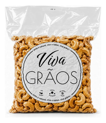 Emporio Viva 1kg castanha caju torrada W1 inteira premium com sal