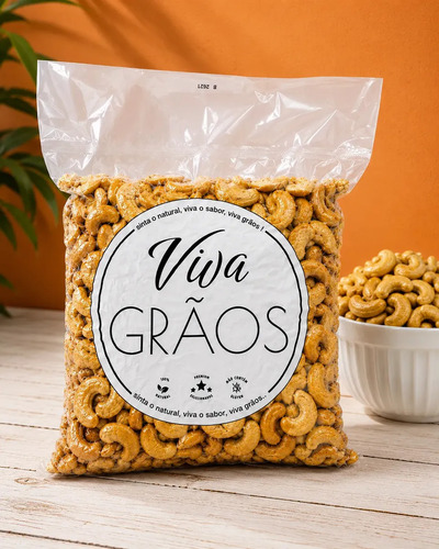 Emporio Viva 1kg castanha caju torrada W1 inteira premium com sal