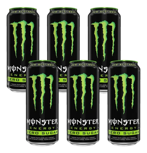 Energetico monster energy zero acucar 473ml 6 unidades