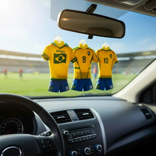 Enfeite Uniforme Brasil Torcida Copa 2026 Para Carro Ventosa