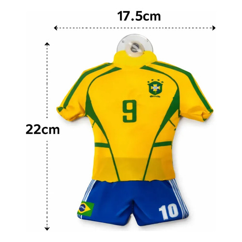 Enfeite Uniforme Brasil Torcida Copa 2026 Para Carro Ventosa