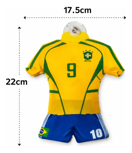 Enfeite Uniforme Brasil Torcida Copa 2026 Para Carro Ventosa