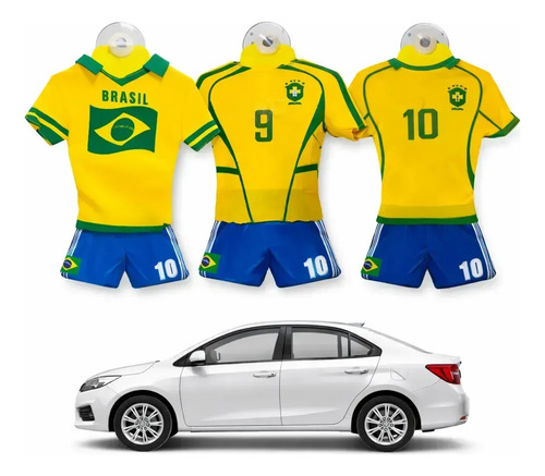 Enfeite Uniforme Brasil Torcida Para Carro Ventosa Copa 2026