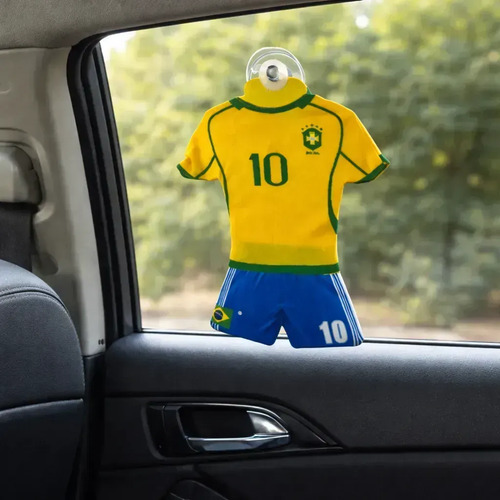 Enfeite Uniforme Brasil Torcida Para Carro Ventosa Copa 2026