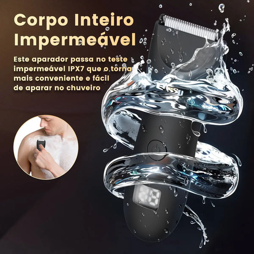 Enssu Aparador De Pelos Corporais Masculino Com Base Cor Preto