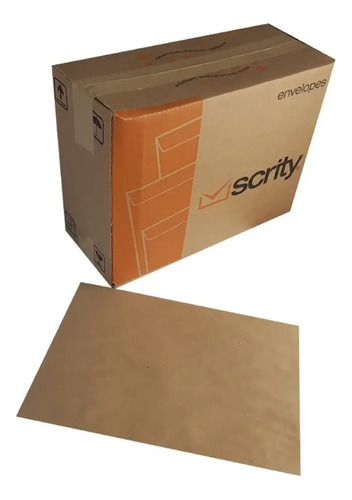 Envelope folha a4 oficio saco kraft natural 24 x 34 cm com 8
