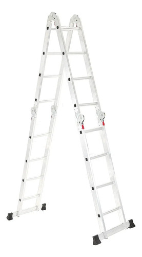 Escada articulada 16 degraus 4x4 garden life aluminum cor ci