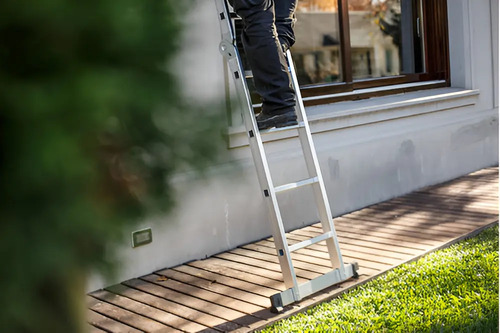 Escada Articulada 16 Degraus 4x4 Garden Life Aluminum Cor Cinza
