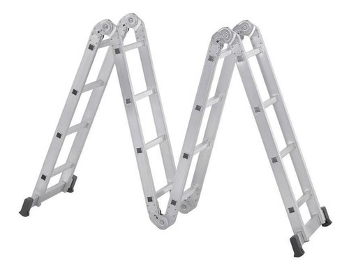 Escada articulada 4x4 em aluminio 16 degraus 448m reisam