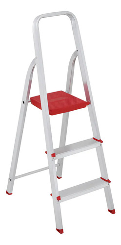 Escada de aluminio dobravel compacta com 3 degraus botafog 1