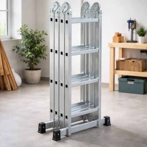 Escada de aluminio multifuncional articulada 16 degraus 4x4