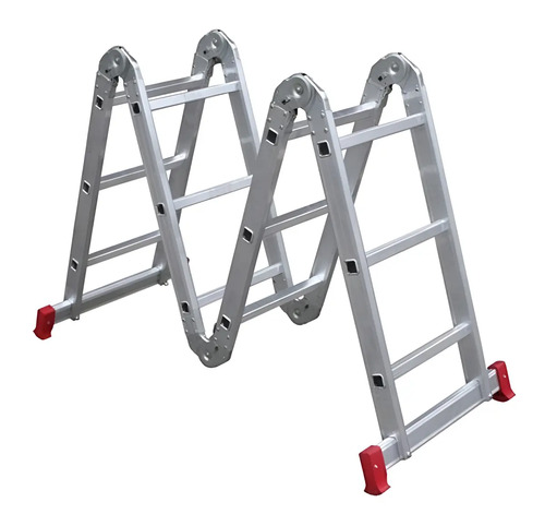 Escada multifuncional aluminio extensivel 4x3 botafogo esc02
