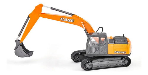 Escavadeira de Brinquedo Articulada Case Cx 220c Trator Criança com Esteira Emborrachada Infantil