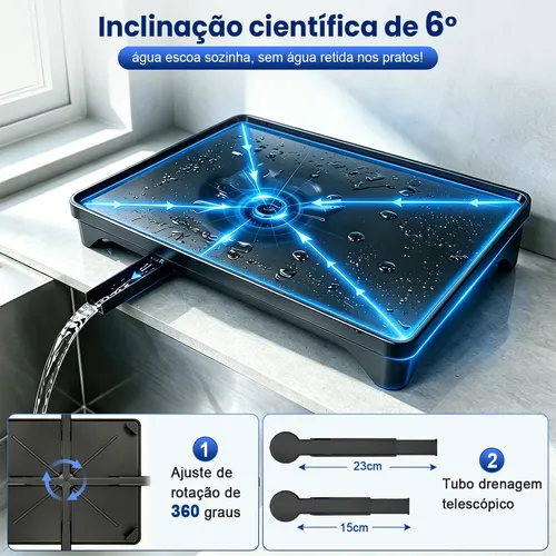 Escorredor Inox Organizador Louças 2andares Para Pia Cozinha