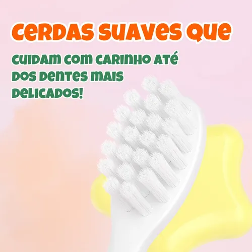 Escova De Dentes Infantil Cerdas Ultramacias 3-8 Anos Kit 2