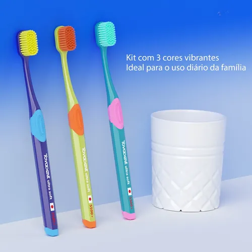 Escova De Dentes Toyadent Pro Sensitive Pack Kit 3 Ultramaci