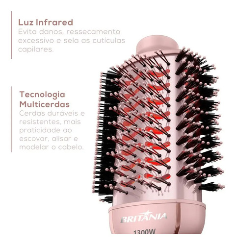Escova Secadora Britânia Linha Viih Tube Nanocerâmica BES36 Bivolt
