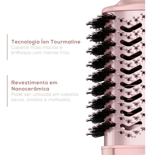 Escova Secadora Britânia Linha Viih Tube Nanocerâmica BES36 Bivolt