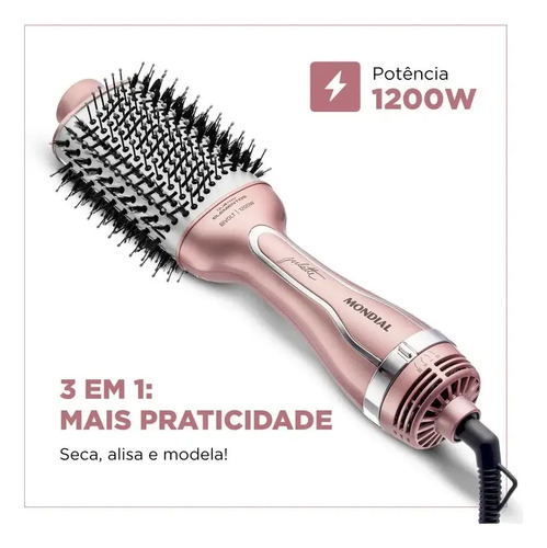 Escova Secadora By Juliette ES-JU-01 3 em 1 1300W Mondial Bivolt