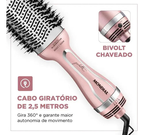 Escova Secadora By Juliette ES-JU-01 3 em 1 1300W Mondial Bivolt