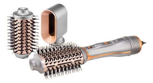 Escova secadora philco pes19sg 3 acessorios 1300w cor prata 1
