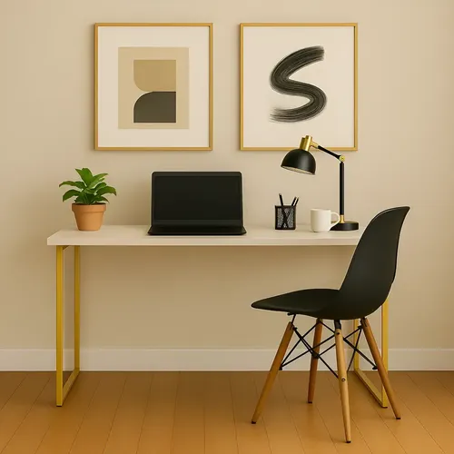 Escrivaninha industrial 110cm mesa estudo aparador pes aco