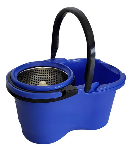 Esfregão Perfect Pro Mop 360° Balde Inox Cabo Longo Microfibra 16L