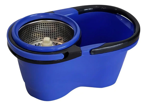 Esfregão Perfect Pro Mop 360° Balde Inox Cabo Longo Microfibra 16L