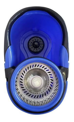 Esfregão Perfect Pro Mop 360° Balde Inox Cabo Longo Microfibra 16L