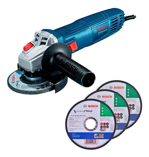 Esmerilhadeira angular 412 pol 700w gws com discos bosch