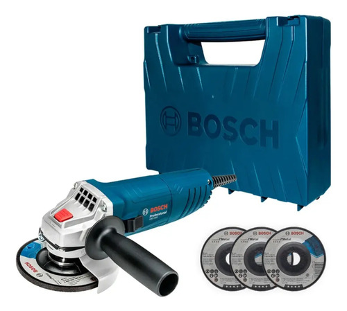 Esmerilhadeira angular 850w gws 850 azul bosch mais 3 discos