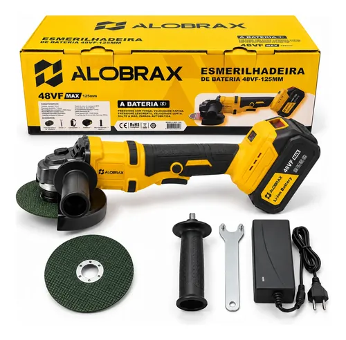 Esmerilhadeira angular sem fio 48vf 125mm brushless 2 discos