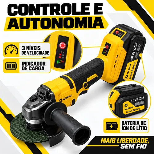 Esmerilhadeira Angular Sem Fio 48vf 125mm Brushless 2 Discos