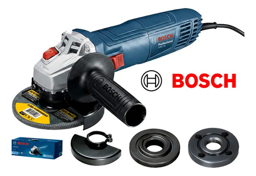 Esmerilhadeira Lixadeira 710w Bosch 115mm + Acessórios Azul 60hz