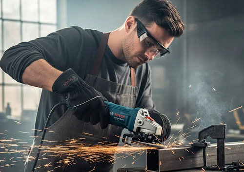 Esmerilhadeira Lixadeira 710w Bosch 115mm + Acessórios Azul 60hz