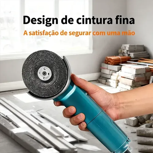 Esmerilhadeira Lixadeira Angular 850w 115mm Cor Azul-petrol