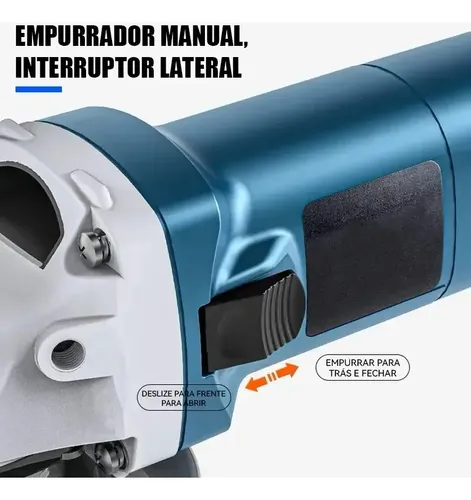 Esmerilhadeira Lixadeira Angular 850w 115mm Cor Azul-petrol