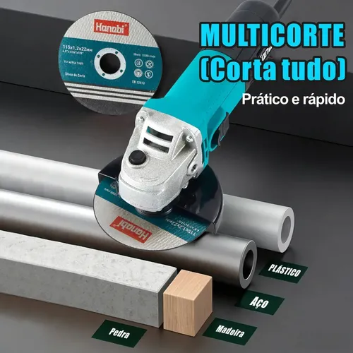 Esmerilhadeira Lixadeira Hanabi Angular 880w 115mm