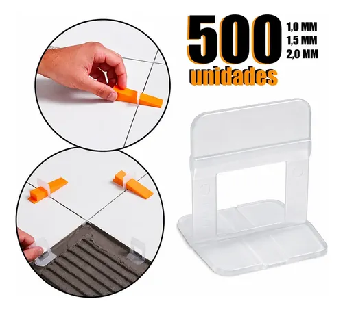 Espaçador Nivelador Cunha Larga Porcelanato 500 Peças Cortag